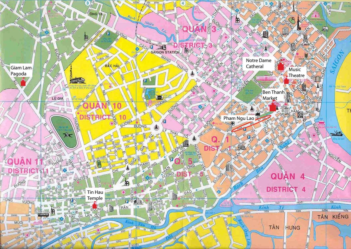 saigon ಜಿಲ್ಲೆಯ ನಕ್ಷೆ