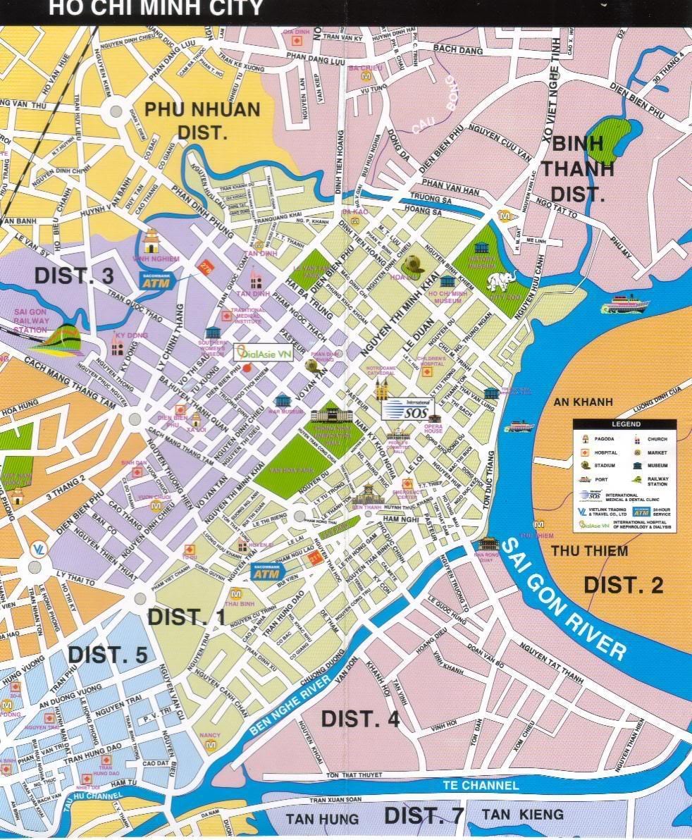 hcmc ಪ್ರವಾಸಿ ನಕ್ಷೆ