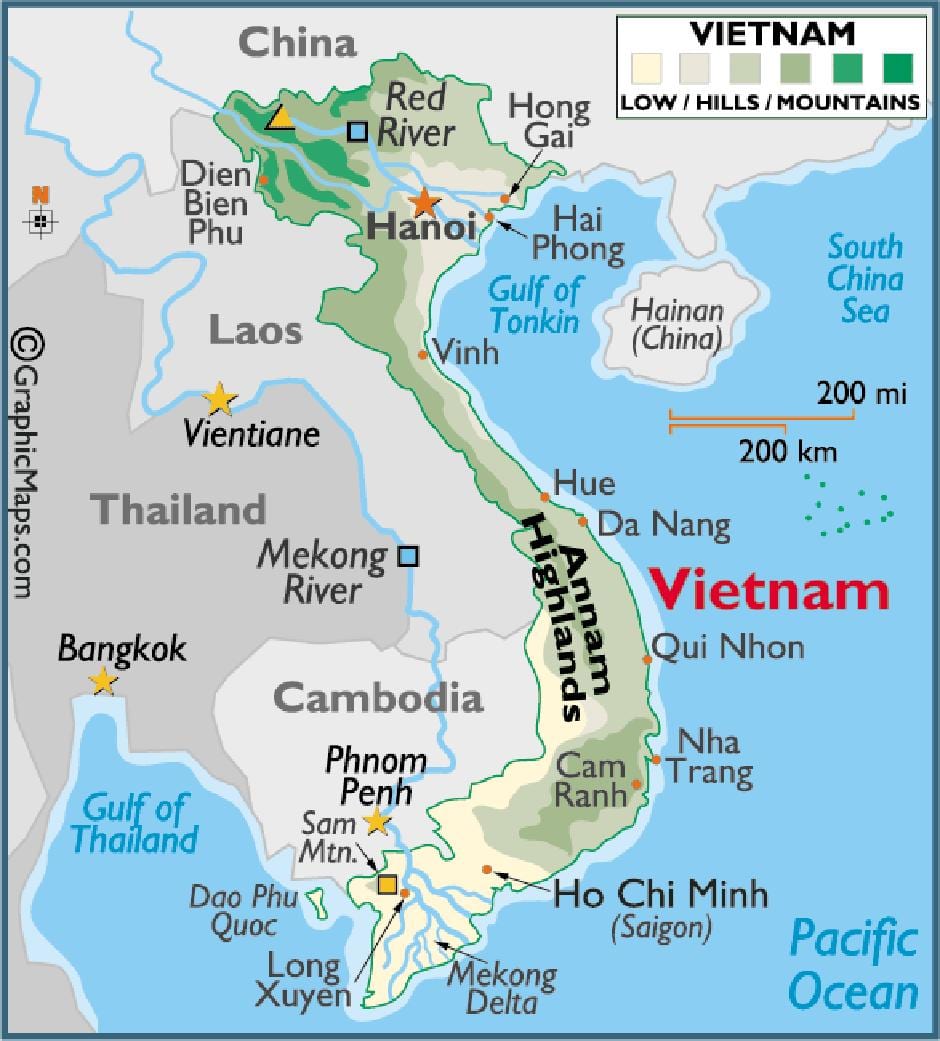 ನಕ್ಷೆ ಮೇಲೆ saigon